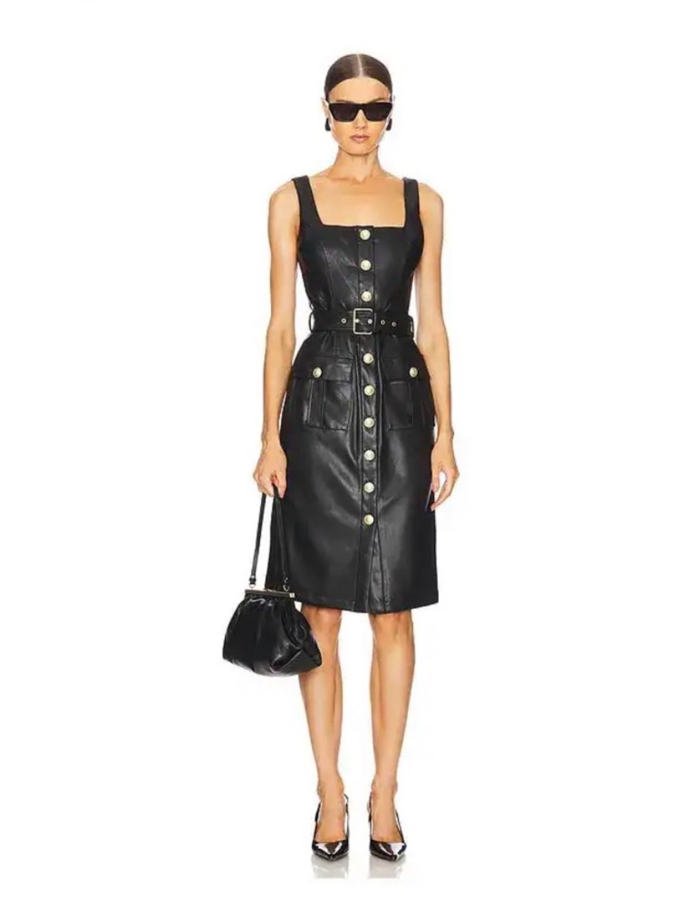 L'AGENCE 
Idy Button Front Tank Dress